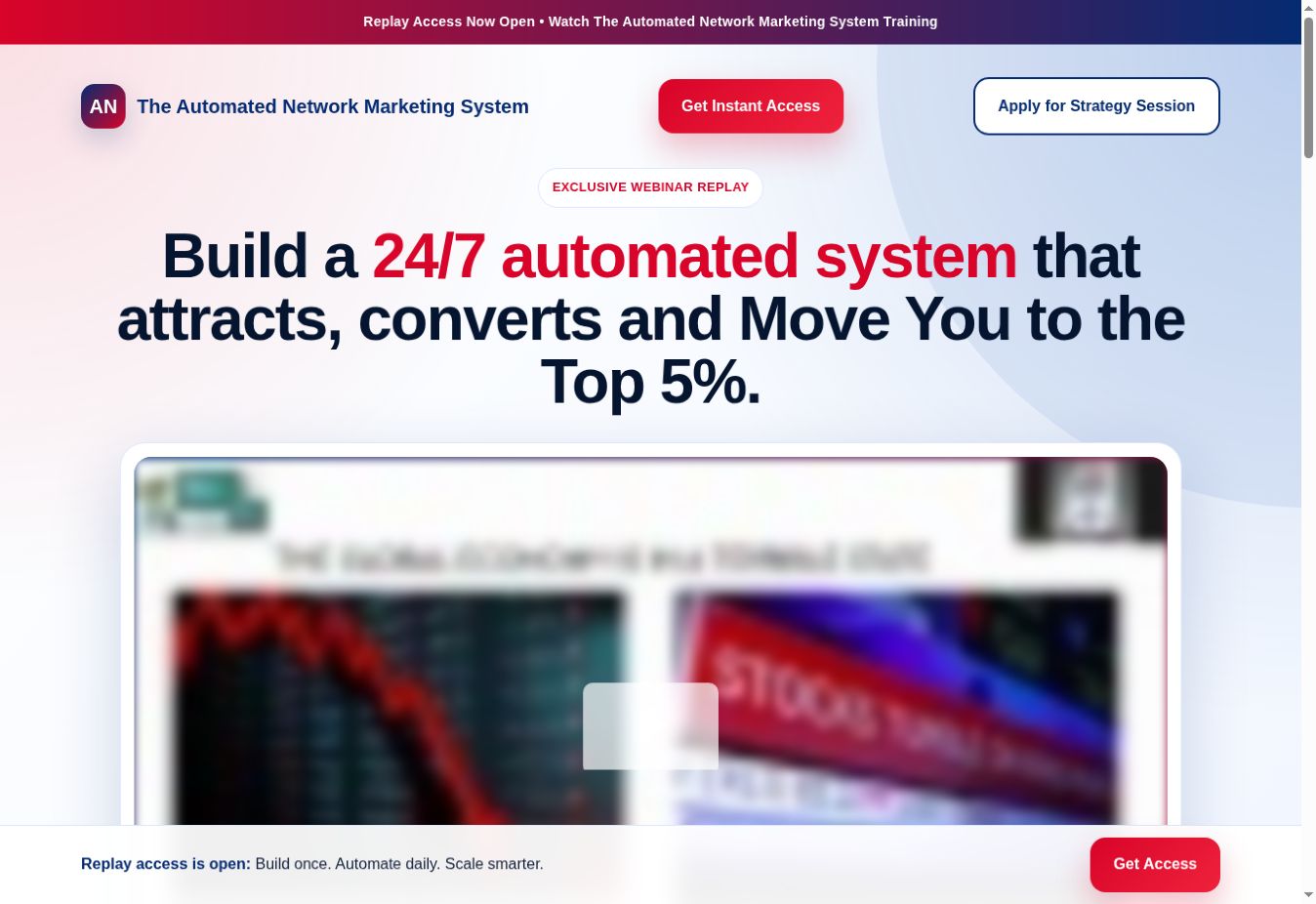 Automated Network Marketing website screenshot