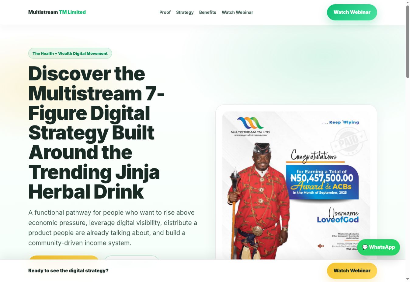 Multistream website screenshot