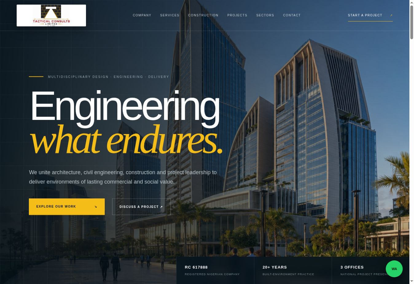 Tactical Consults website screenshot