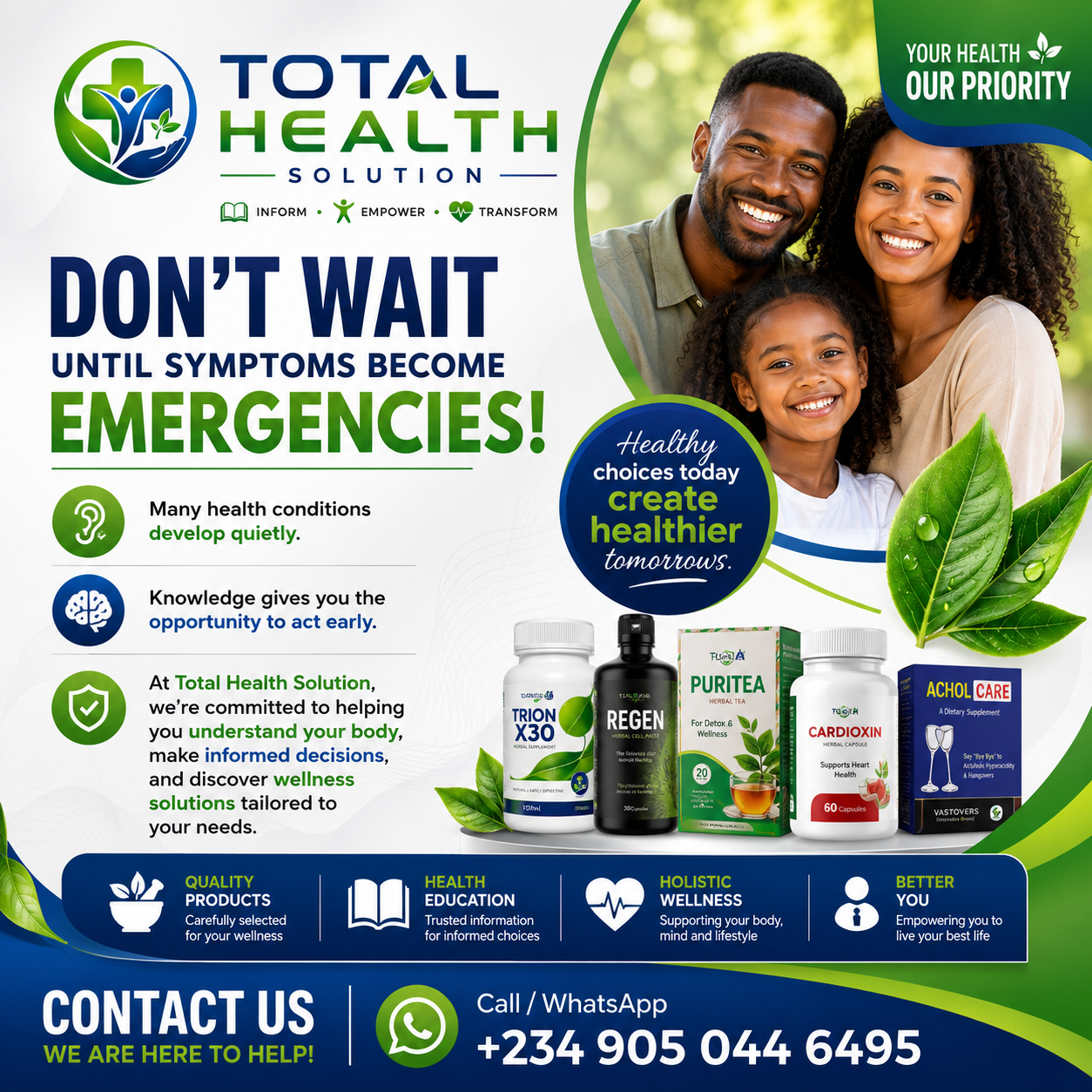 Healthy African family